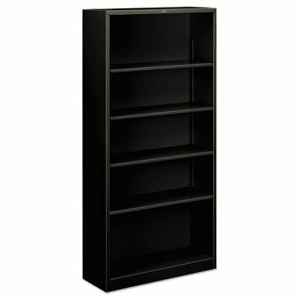 Hon HON, Metal Bookcase, Five-Shelf, 34-1/2w X 12-5/8w X 71h, Black S72ABCP